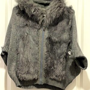 Autumn/Spring Faux Fur Hooded Vest for women